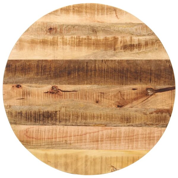 vidaXL Dessus de table Ø 90x2 5 cm rond bois massif de manguier brut