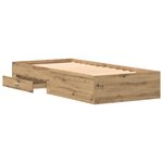 lit vidaXL Artisan Chêne 90x200 cm Bois d'ingénierie
