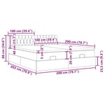 VidaXL Cadre de lit ottoman avec matelas bleu 200x200cm tissu