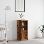 Buffet vidaXL avec éclairage LED Bois vieilli 41x37x100 cm