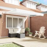 vidaXL Auvent Rétractable Blanc 350 x 250 cm Polyester et Aluminium