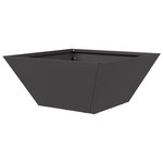 vidaXL Jardinière noire en métal 35x35x15 cm  en acier.