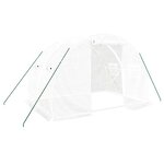 vidaXL Serre avec cadre en acier blanc 6 m² 3x2x2 m