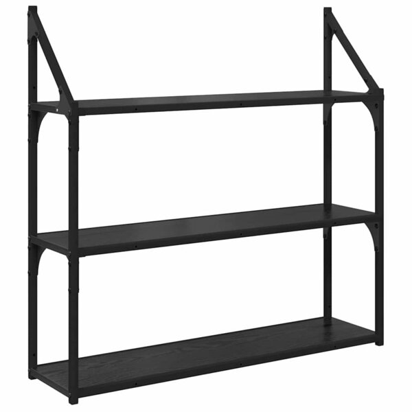 vidaXL Étagère Murale Chêne noir 80 x 21 x 78 5 cm Bois d'ingénierie