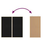 vidaXL Tableau noir Noir 100 x 1.4 x 100 cm Bois massif en pin