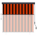 vidaXL Store roulant d'extérieur 160x250 cm Orange et marron