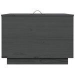 vidaXL Boîtes de rangement et couvercles 3 Pièces Gris Bois massif de pin