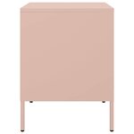 vidaXL Tables de chevet 2 Pièces rose 36x39x50 5 cm acier