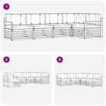 vidaXL Ensemble de canapés d'extérieur 5 pc Naturel et Anthracite