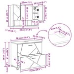 vidaXL Ensemble de mobilier de salle de bain 2 Pièces chêne artisanal