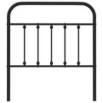 vidaXL Tête de lit métal noir 80 cm