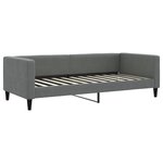 vidaXL Lit de jour avec matelas gris foncé 90x200 cm tissu
