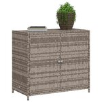 vidaXL Armoire de rangement de jardin gris 83x45x76 cm résine tressée