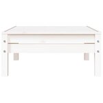 vidaXL Canapé de jardin 3 places blanc bois de pin massif