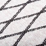 vidaXL Tapis lavable noir et blanc 120x170 cm antidérapant