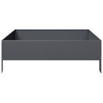 vidaXL Lit surélevé de jardin anthracite 100x100x33 5 cm acier