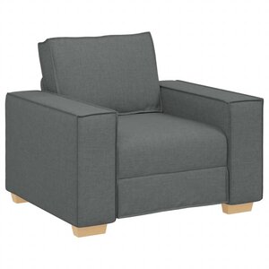 vidaXL Canapé Fauteuil Gris Foncé 60 cm Tissu