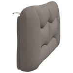 vidaXL Coussin de tête de lit taupe 160 cm tissu