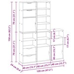 vidaXL Armoires latérales 5 Pièces ODDA 40x24x79 cm bois massif pin