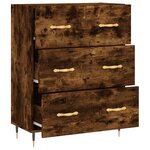 vidaXL Buffet chêne fumé 69 5x34x90 cm bois d'ingénierie