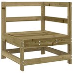 vidaXL Salon de jardin 10 Pièces bois de pin imprégné