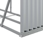 vidaXL Porte-bûches argenté 234x45x100 cm acier galvanisé
