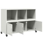 vidaXL Buffet blanc 100 5x39x72 cm acier