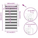 vidaXL Store 60 x 120 cm Blanc
