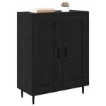 vidaXL Buffet Chêne noir 69 5 x 34 x 90 cm Bois d'ingénierie et fer