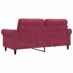 vidaXL Canapé à 2 places Rouge bordeaux 140 cm Velours