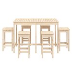vidaXL Ensemble de bar de jardin 7 Pièces Bois de pin massif
