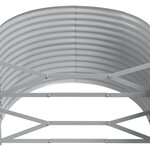 vidaXL Lit surélevé de jardin Gris 554x100x68cm Acier enduit de poudre