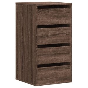 vidaXL Commode d'angle chêne marron 40x41x76 cm bois d'ingénierie