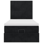 vidaXL Cadre de lit ottoman avec matelas noir 90x200 cm velours