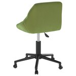vidaXL Chaise pivotante de salle à manger Vert clair Velours