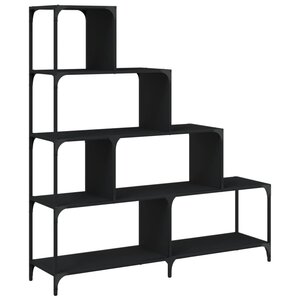 vidaXL Bibliothèque à 4 niveaux noir 139x33 5x149 cm bois d'ingénierie