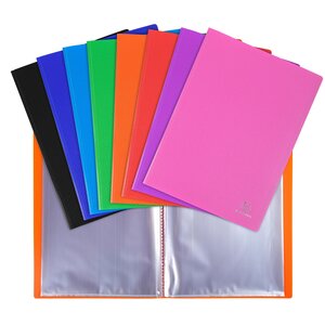 Protège-documents En Polypropylène 5/10e Opak Pochettes Cristal 200 Vues - A4 - Couleurs Assorties - X 8 - Exacompta