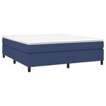 vidaXL Sommier à lattes de lit avec matelas Bleu 180x200 cm Tissu