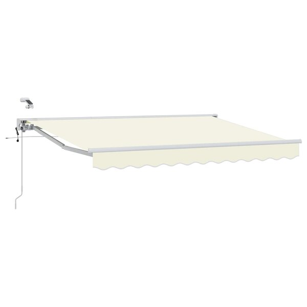 vidaXL Auvent rétractable électrique Crème et Blanc 2 5 x 2 m