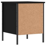 vidaXL Table de chevet noir 40x42x50 cm bois d’ingénierie