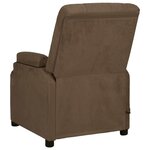 vidaXL Fauteuil de massage marron tissu microfibre