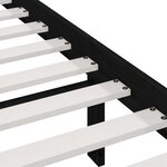 vidaXL Cadre de lit Noir Bois de pin massif 200x200 cm