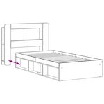 vidaXL Cadre de lit avec rangement Chêne artisanal 90 x 200 cm