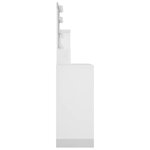 vidaXL Coiffeuse avec LED blanc brillant 86 5x35x136 cm