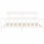 vidaXL Cadre de lit sans matelas blanc bois massif de pin