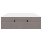 vidaXL Cadre de lit avec matelas avec matelas 2 Pièces Taupe tissu