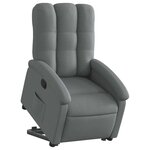 vidaXL Fauteuil inclinable Gris foncé Tissu