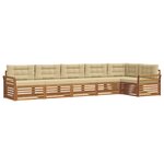vidaXL Ensemble de canapés d'extérieur 6 pc Naturel et Beige