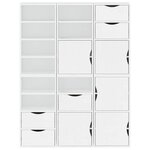 vidaXL Armoires latérales 6 Pièces ODDA blanc 40x24x79 cm bois massif pin