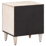 vidaXL Cabinet de chevet avec tiroir 2 Pièces Blanc 40 x 33 5 x 46 cm